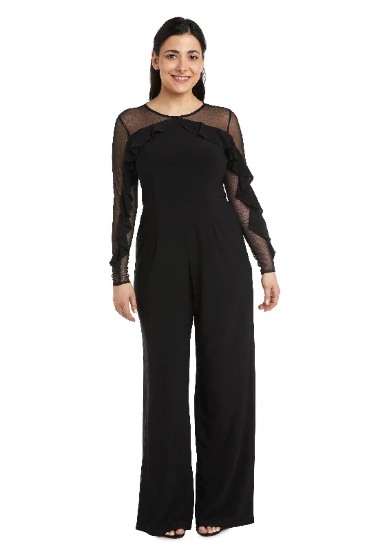 R&M Richards 2308P Long Sleeve Petite Jumpsuit