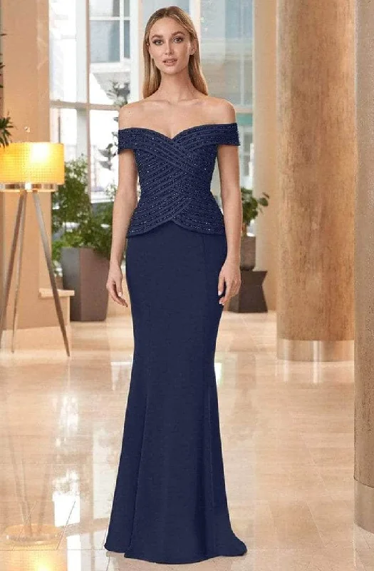 Alexander by Daymor 1062 - Off Shoulder Evening Dress