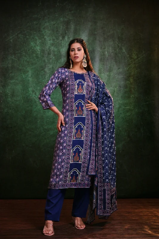 Sapphire Charm Muslin  Kurta Set