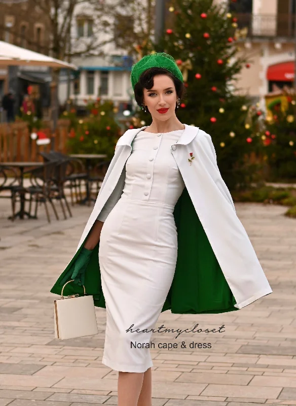 NORAH cape and dress - vintage 1950s inspired outfit