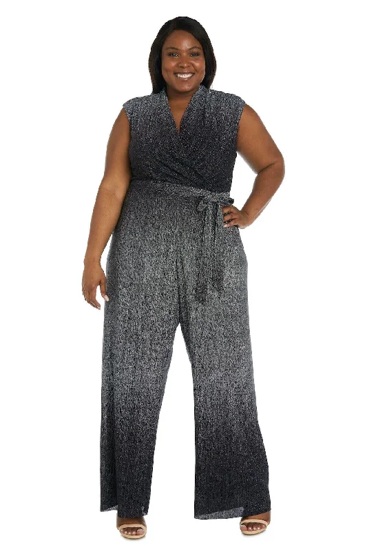 R&M Richards 9110W Plus Size Formal Ombre Jumpsuit