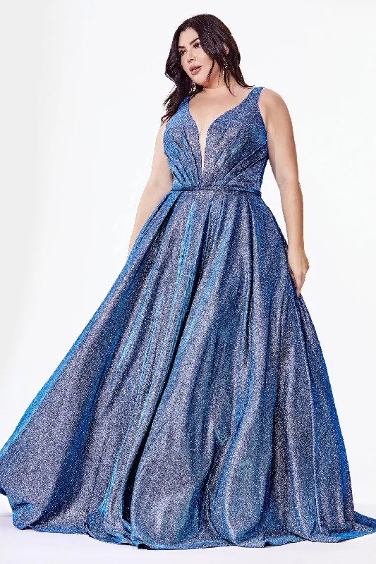 Cinderella Divine CB0034 Prom Long Formal Sleeveless Glitter Ball Gown