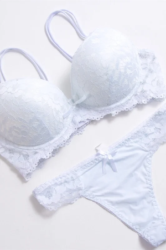 Plus Size White Lingerie Set