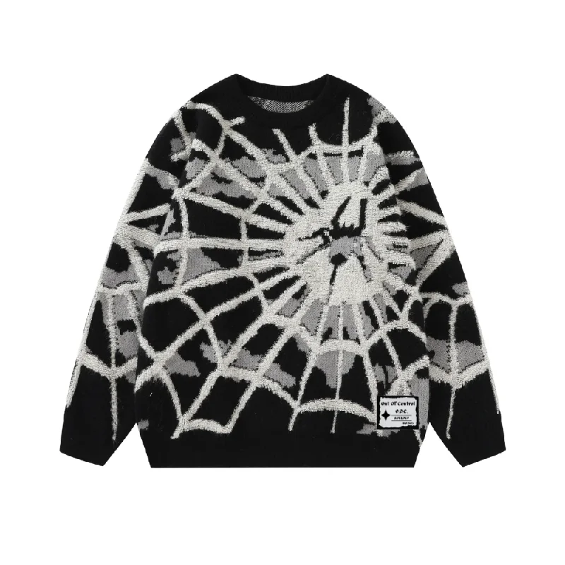 OOC' Cute Spider Web Knit Sweater