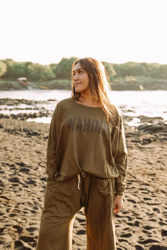 OVERSIZED SWEATER WAHINE - AVOCADO