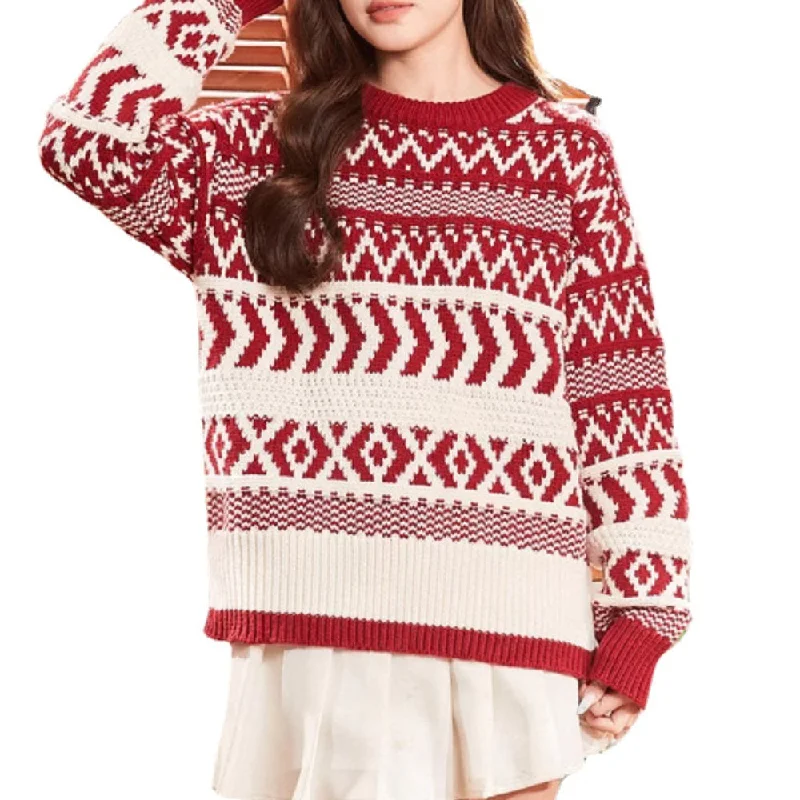 Women's Vintage Red Knitted Sweater