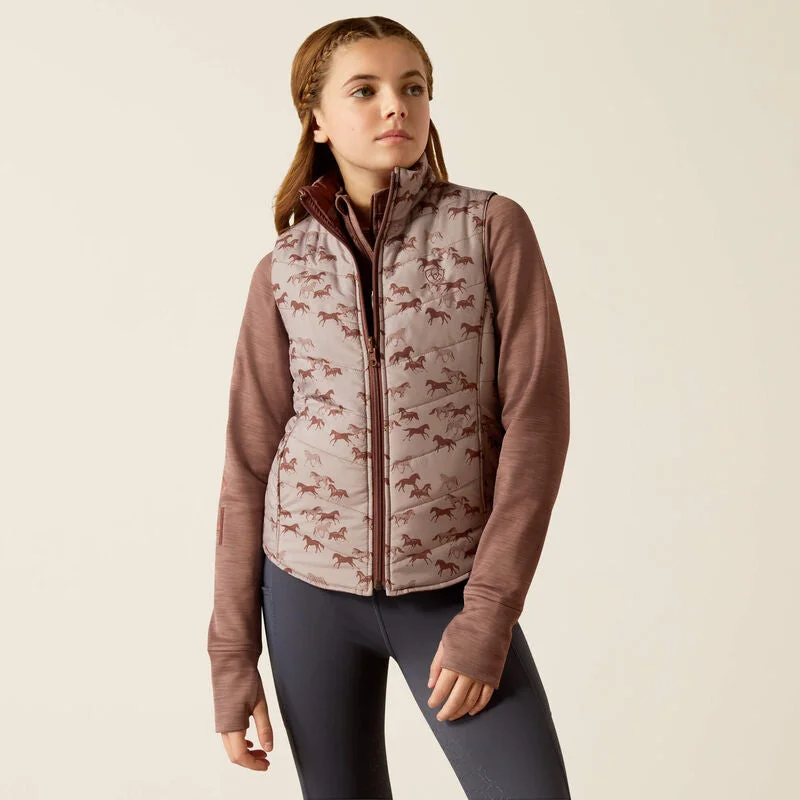 Ariat Youth Bella Insulated Reversible Vest Scattering Horses - 3411