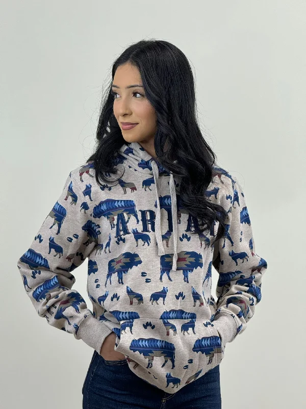 ARIAT REAL ALLOVER WESTERN PRINT HOODIE-1657