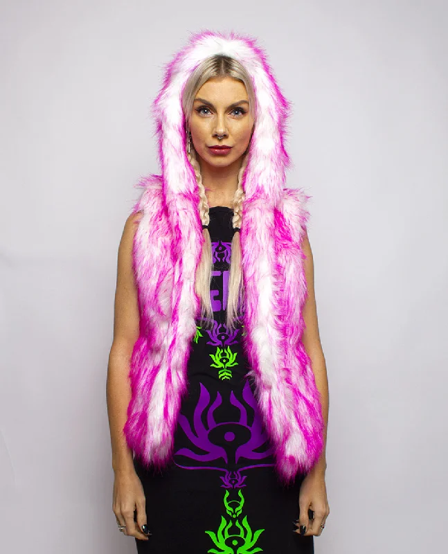 LIGHT UP FUR GILET SHORT