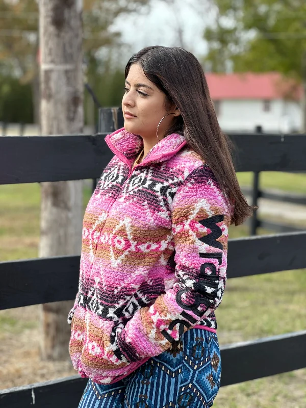 Wrangler Retro Aztec Pull Over Pink