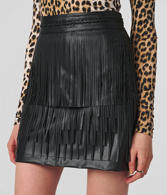 Fringe Mini Skirt