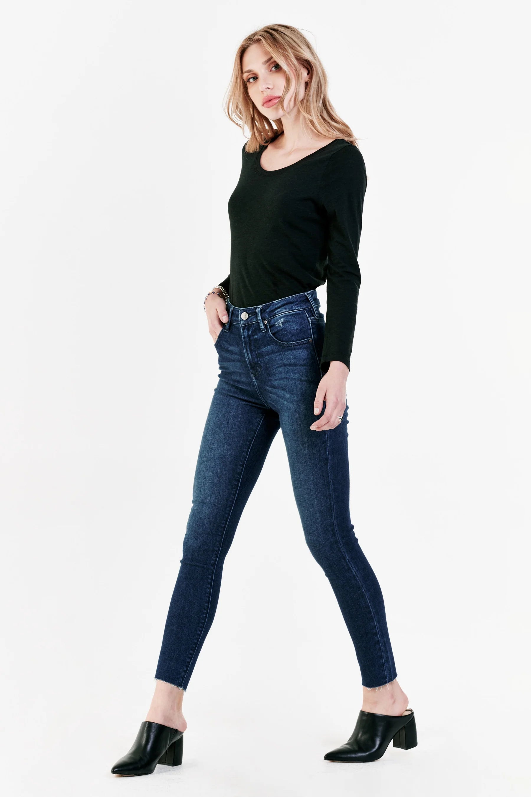 Dear John Denim Olivia Super High Rise Ankle Skinny Jeans West Point