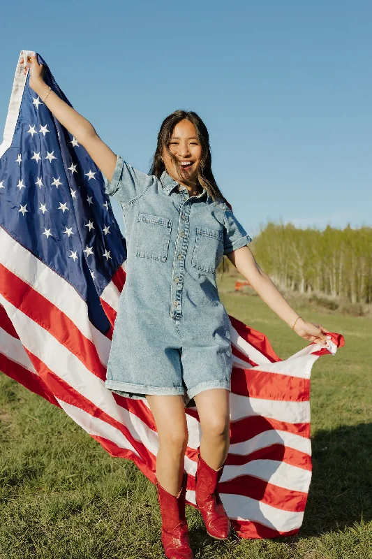 Finn Romper-Denim