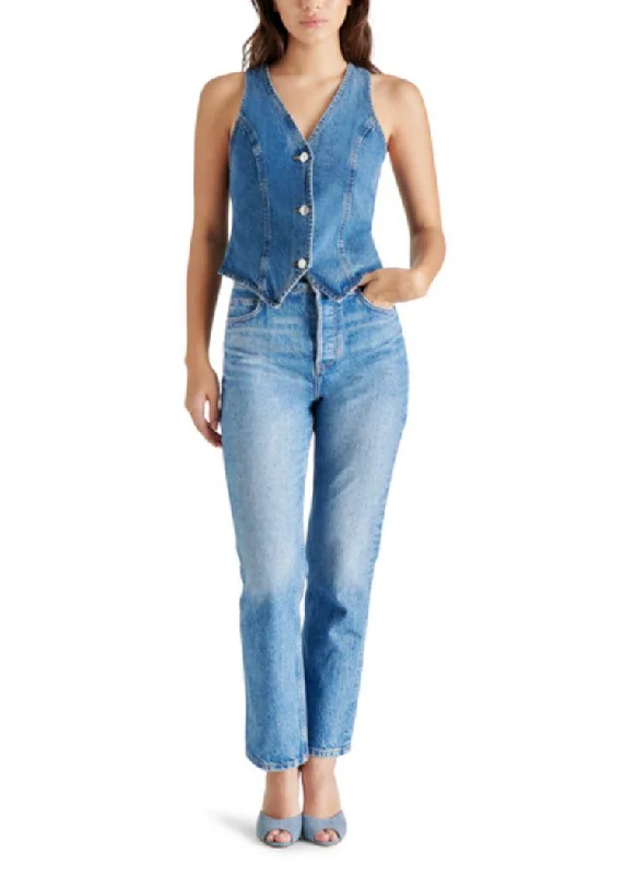 Steve Madden Micky Top- Blue Denim