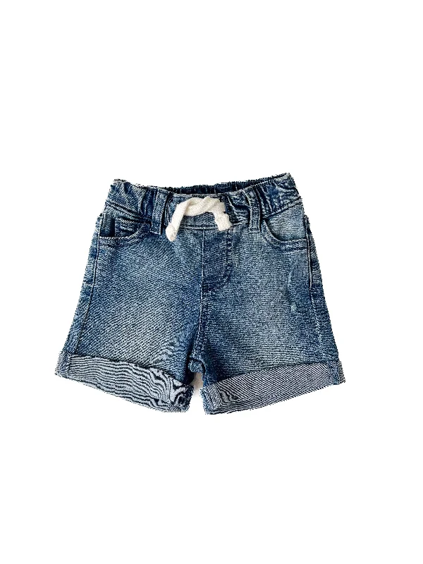 Boy's Rolled Denim Short - Blue Wash