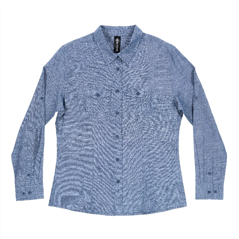 Burnside Ladies Long Sleeve Chambray Shirt