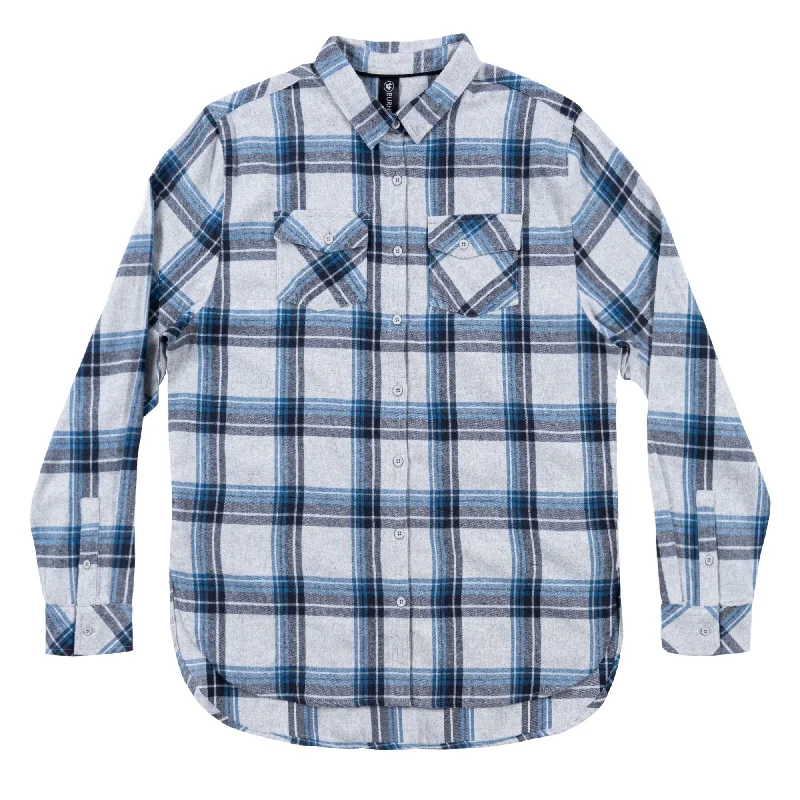 Burnside Ladies Long Sleeve Plaid Flannel Shirt