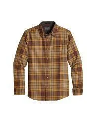 LODGE SHIRT BROWN COPPER PLAID