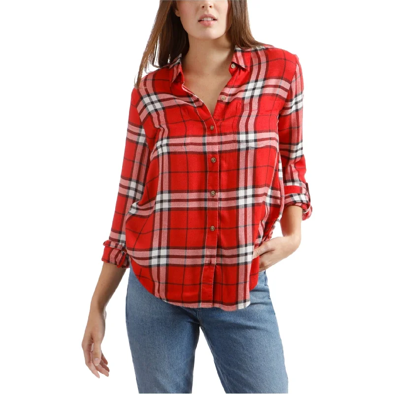 Lucky Brand Womens Plaid Button Up Shirt