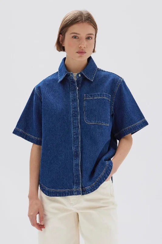 Marlow Boxy Dnm Shirt | Heritage Blue