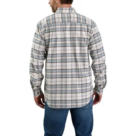 Rugged Flex® Relaxed Fit Midweight Flannel Long-Sleeve Plaid Shirt - Malt