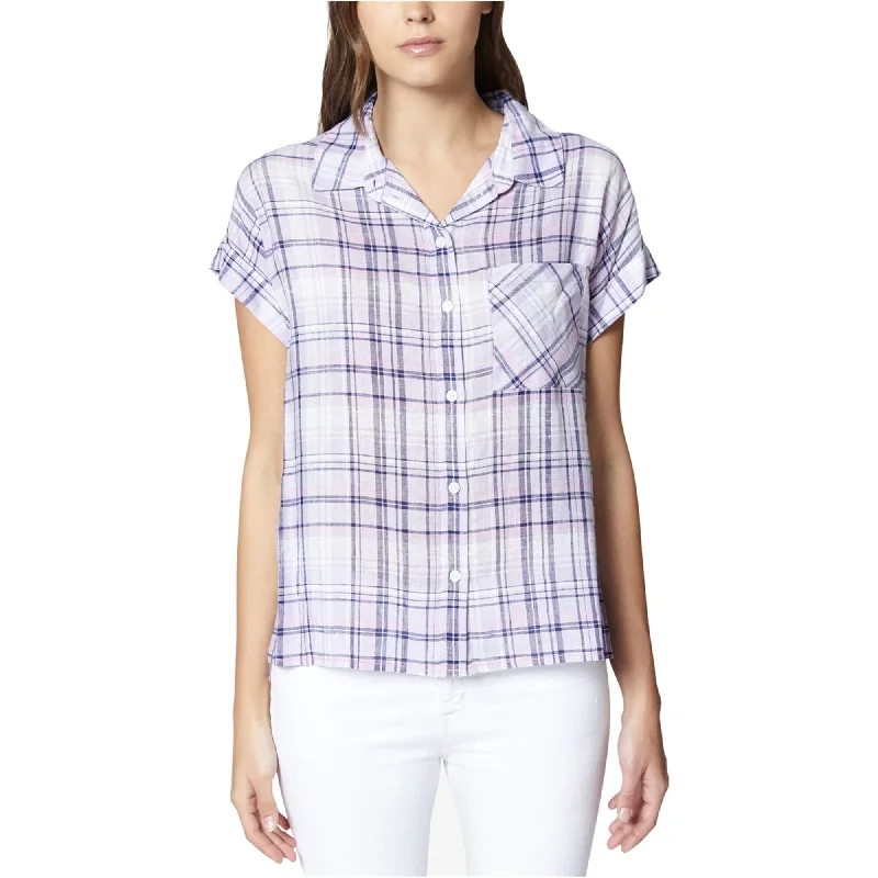 Sanctuary Clothing Womens Plaid Button Up Shirt