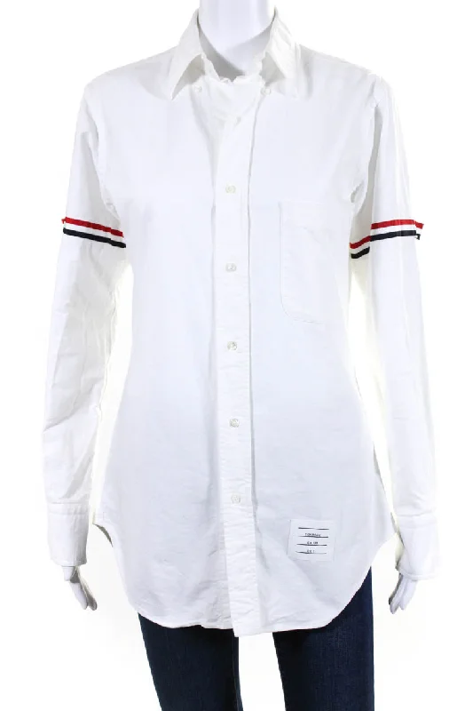 Thom Browne White With Stripes Shirt