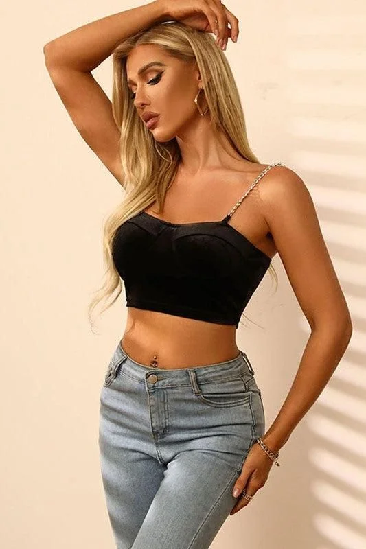 SLEEVELESS BACKLESS STRAPY BRA TOP