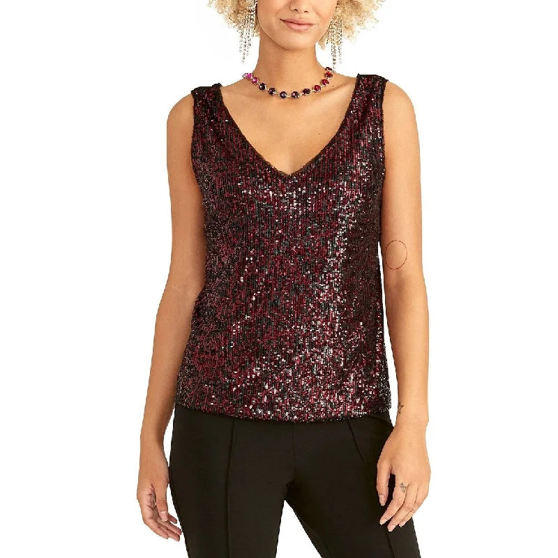 Rachel Roy Women's Sleeveless Sequin Top Purple Size X-Small