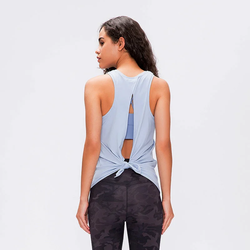 Sleeveless Yoga Top with Open Back