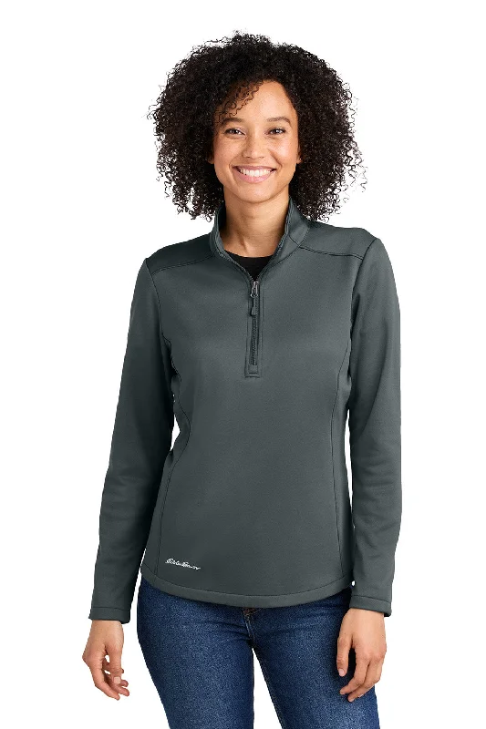 Eddie Bauer Womens Smooth Fleece 1/4 Zip Sweatshirt - Iron Gate Grey - COMING SOON