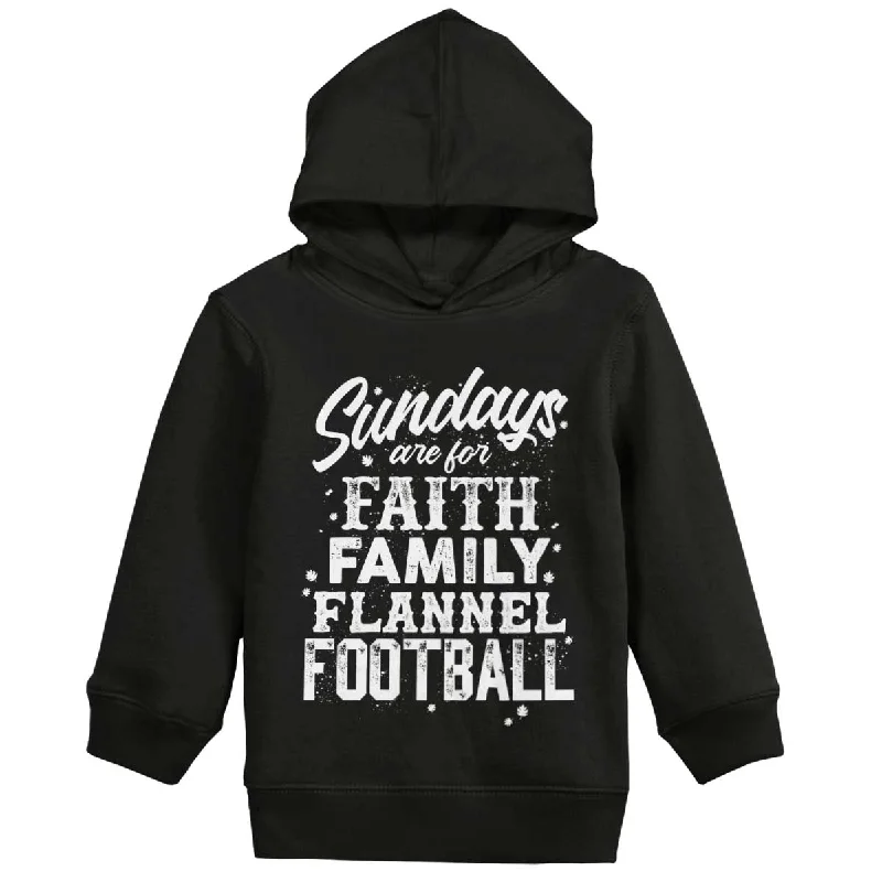 Faith Family Football Toddler Pullover Hoodie