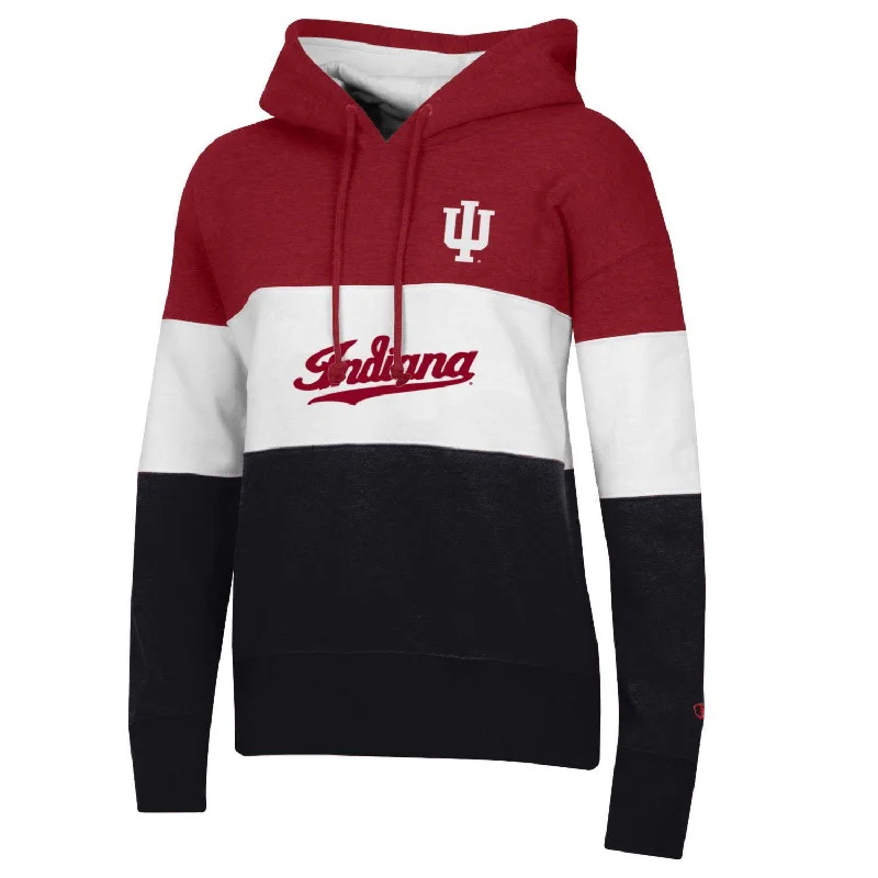 Ladies Indiana Hoosiers Super Fan Colorblock Hood