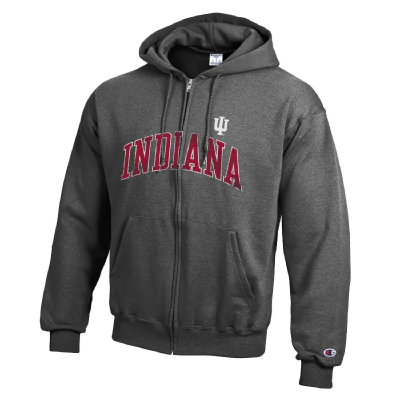 Indiana Hoosiers Powerblend Fleece Wool Full Zip Hood