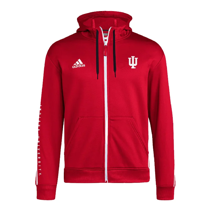 Indiana Hoosiers Adidas Sideline Full Zip Crimson Jacket