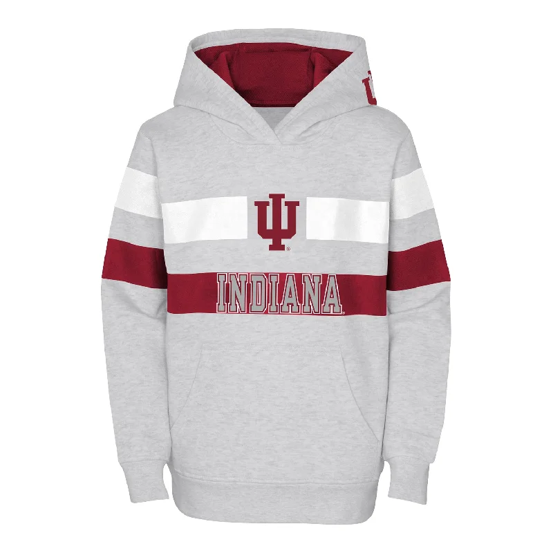 Youth Indiana Hoosiers Dynamic Duo Hooded Grey Sweatshirt