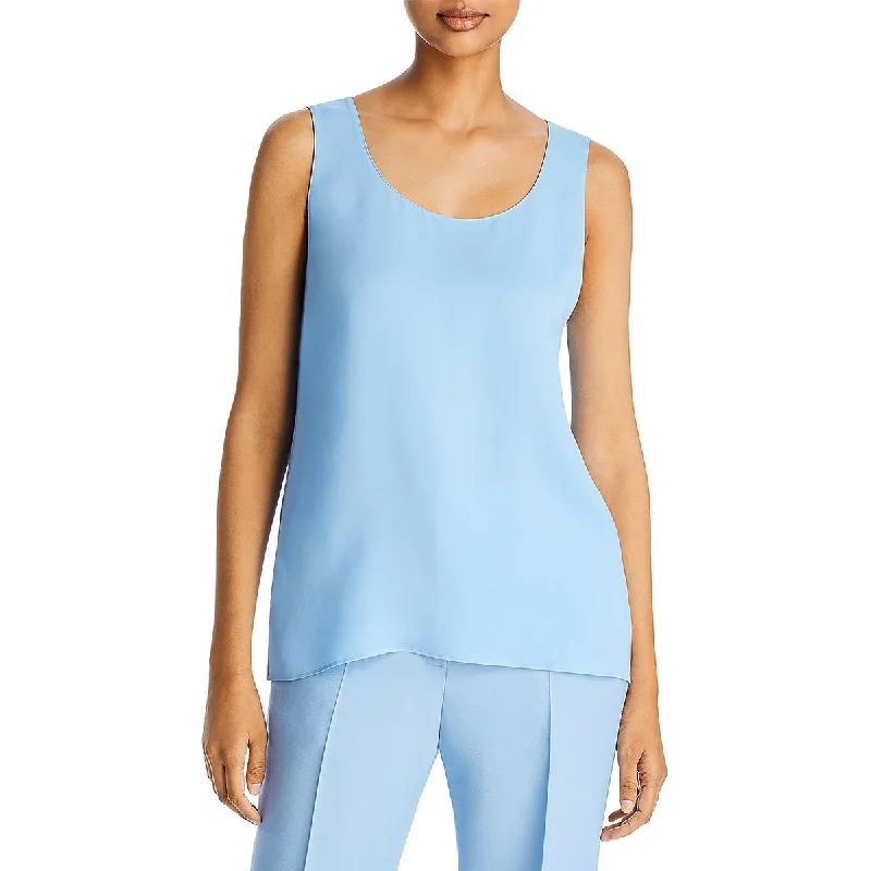 Lafayette 148 New York Womens Finnley Silk Sleeveless Blouse