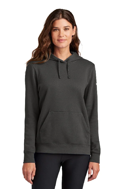 Nike Womens Club Fleece Hooded Sweatshirt Hoodie w/ Kangaroo Pockets - Anthracite Grey - COMING SOON