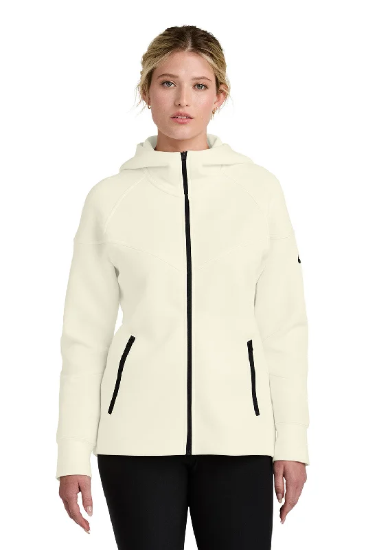 Nike Womens Tech Fleece Full Zip Hooded Sweatshirt Hoodie w/ Pockets - Pale Ivory - COMING SOON