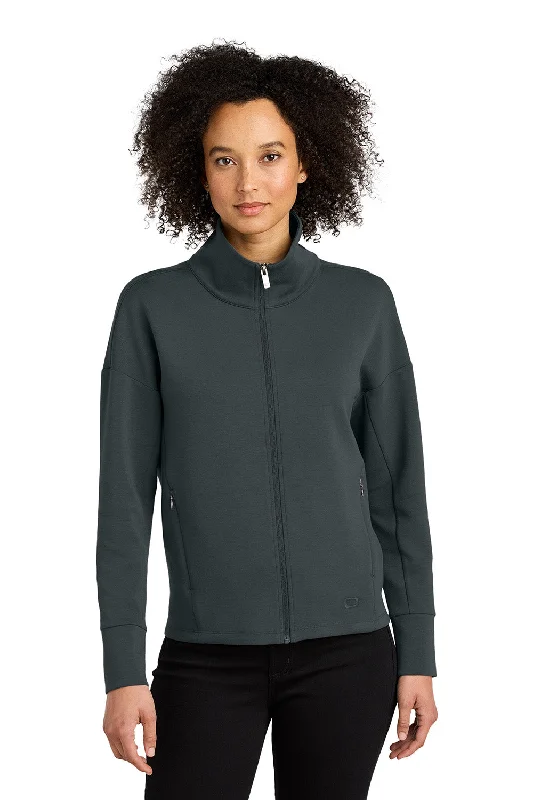 Ogio Womens Transcend Full Zip Sweatshirt w/ Pockets - Tarmac Grey - COMING SOON