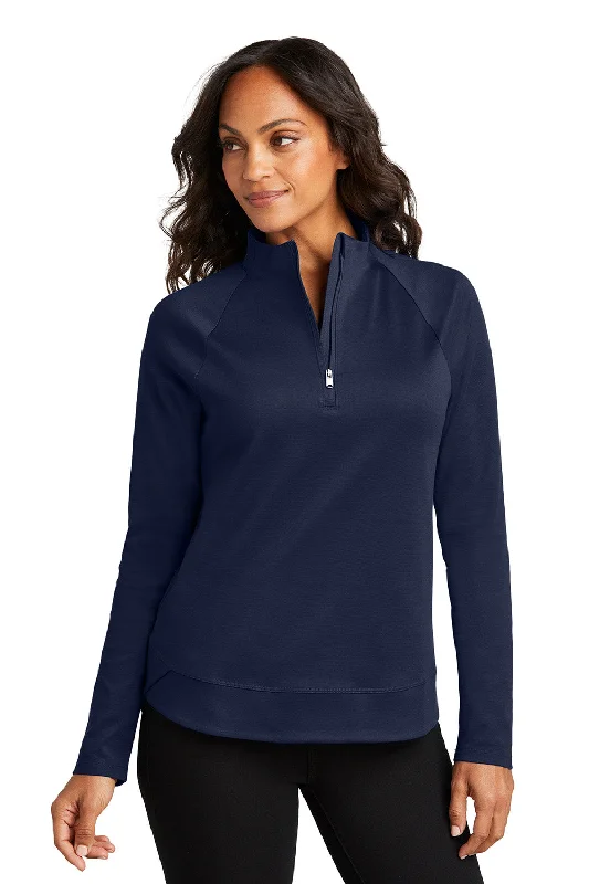 Port Authority Womens C-FREE Cypress Snag Resistant 1/4 Zip Sweatshirt - True Navy Blue - COMING SOON