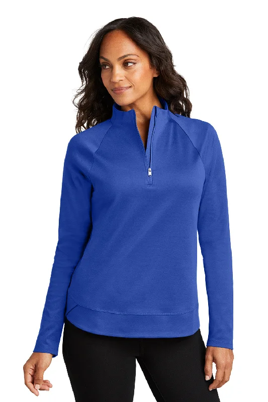 Port Authority Womens C-FREE Cypress Snag Resistant 1/4 Zip Sweatshirt - True Royal Blue - COMING SOON