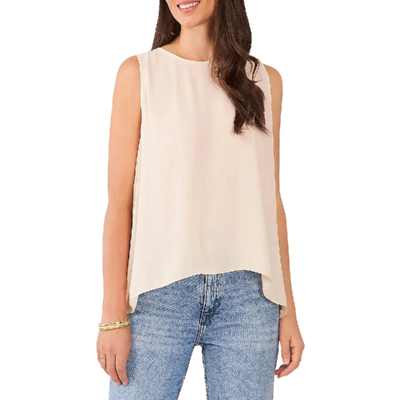 Vince Camuto Womens Sleeveless Pleated Back Blouse