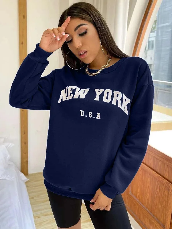 Women's Oversized Sweatshirt Navy